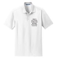 I Swear To Pull The Tooth The Whole Tooth And Nothing But The Tooth Dry Zone Grid Polo