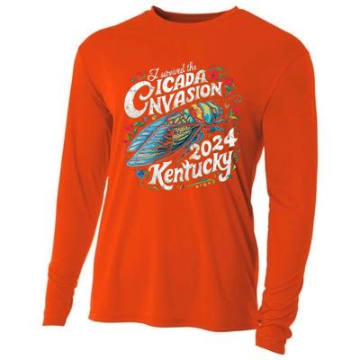 I Survived The Cicada Invasion Brood Xix Xiii Kentucky Cooling Performance Long Sleeve Crew