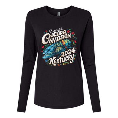 I Survived The Cicada Invasion Brood Xix Xiii Kentucky Womens Cotton Relaxed Long Sleeve T-Shirt