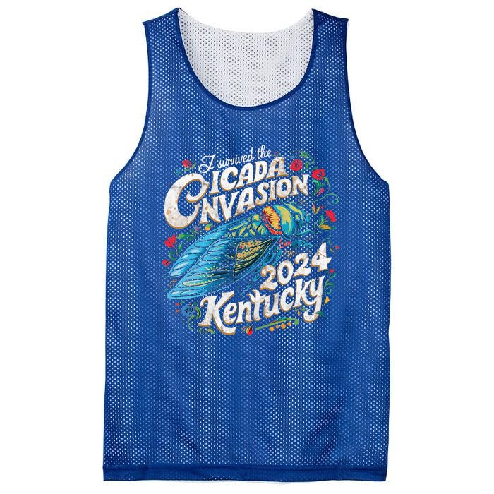 I Survived The Cicada Invasion Brood Xix Xiii Kentucky Mesh Reversible Basketball Jersey Tank