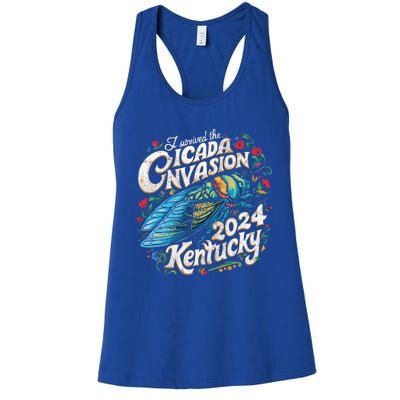 I Survived The Cicada Invasion Brood Xix Xiii Kentucky Women's Racerback Tank