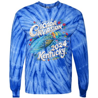 I Survived The Cicada Invasion Brood Xix Xiii Kentucky Tie-Dye Long Sleeve Shirt