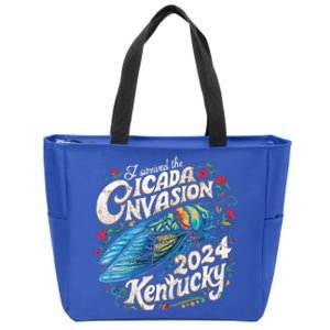 I Survived The Cicada Invasion Brood Xix Xiii Kentucky Zip Tote Bag