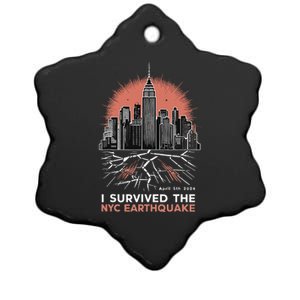 I Survived The Nyc Earthquake Ceramic Star Ornament