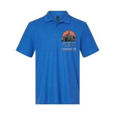 I Survived The Nyc Earthquake Softstyle Adult Sport Polo