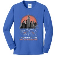 I Survived The Nyc Earthquake Kids Long Sleeve Shirt