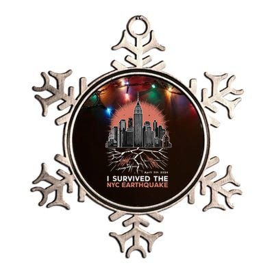 I Survived The Nyc Earthquake Metallic Star Ornament