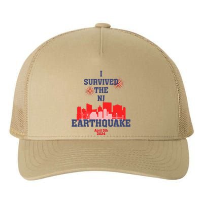 I Survived The Nj Earthquake Yupoong Adult 5-Panel Trucker Hat