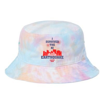 I Survived The Nj Earthquake Tie Dye Newport Bucket Hat