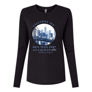 I Survived The New York Earthquake Survivor April 5 2024 Womens Cotton Relaxed Long Sleeve T-Shirt