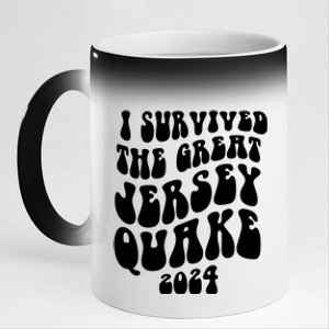 I Survived The New Jersey Earthquake 11oz Black Color Changing Mug