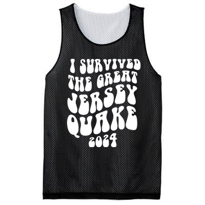 I Survived The New Jersey Earthquake Mesh Reversible Basketball Jersey Tank