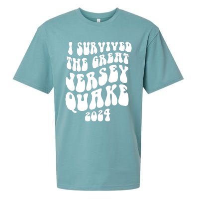 I Survived The New Jersey Earthquake Sueded Cloud Jersey T-Shirt