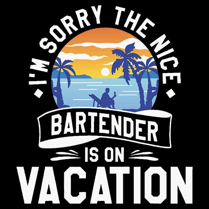 IM Sorry The Nice Bartender Is On Vacation Bartending 16 in Basic Backpack
