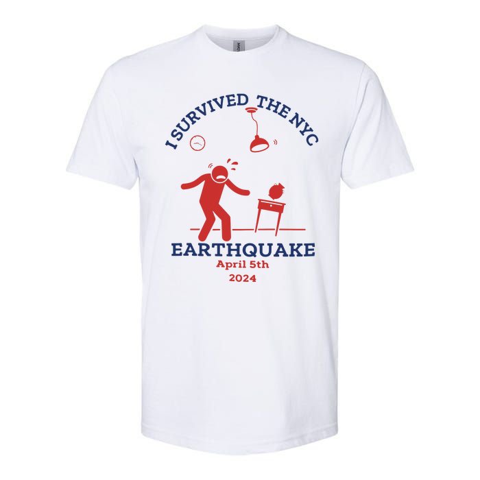 I Survived The Nyc Earthquake Funny April 5th 2024 Softstyle CVC T-Shirt