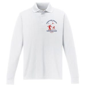 I Survived The Nyc Earthquake Funny April 5th 2024 Performance Long Sleeve Polo