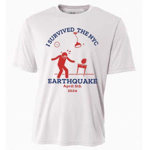 I Survived The Nyc Earthquake Funny April 5th 2024 Cooling Performance Crew T-Shirt