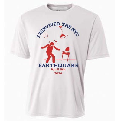 I Survived The Nyc Earthquake Funny April 5th 2024 Cooling Performance Crew T-Shirt