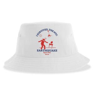 I Survived The Nyc Earthquake Funny April 5th 2024 Sustainable Bucket Hat