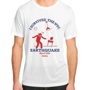 I Survived The Nyc Earthquake Funny April 5th 2024 Adult ChromaSoft Performance T-Shirt