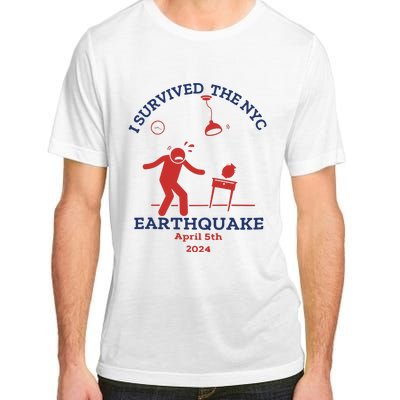 I Survived The Nyc Earthquake Funny April 5th 2024 Adult ChromaSoft Performance T-Shirt