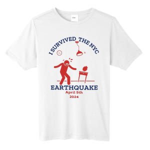 I Survived The Nyc Earthquake Funny April 5th 2024 Tall Fusion ChromaSoft Performance T-Shirt