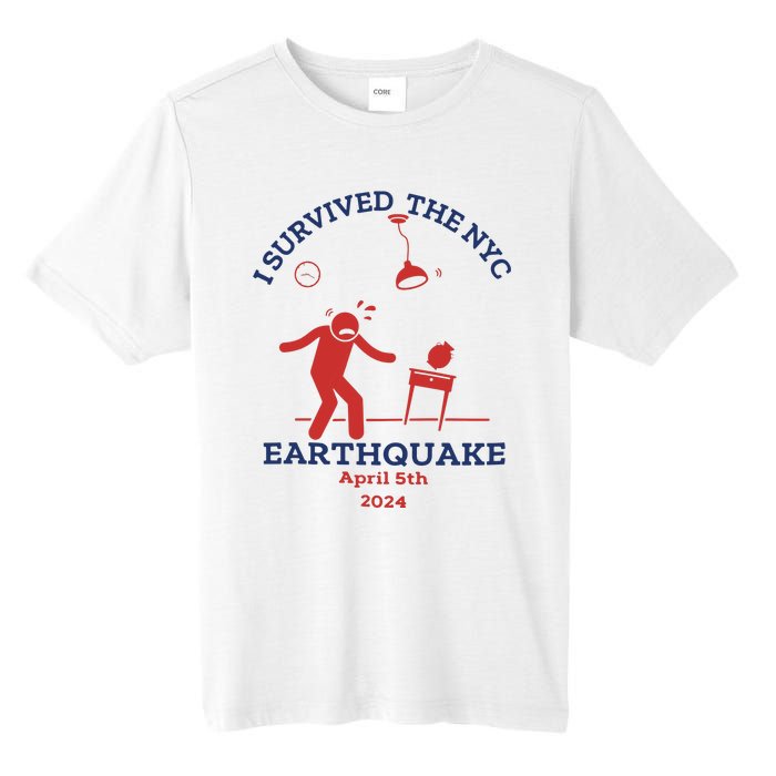 I Survived The Nyc Earthquake Funny April 5th 2024 Tall Fusion ChromaSoft Performance T-Shirt