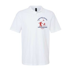 I Survived The Nyc Earthquake Funny April 5th 2024 Softstyle Adult Sport Polo