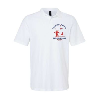 I Survived The Nyc Earthquake Funny April 5th 2024 Softstyle Adult Sport Polo