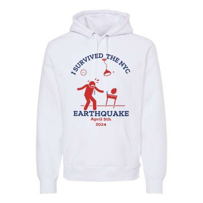 I Survived The Nyc Earthquake Funny April 5th 2024 Premium Hoodie