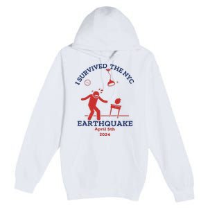 I Survived The Nyc Earthquake Funny April 5th 2024 Premium Pullover Hoodie