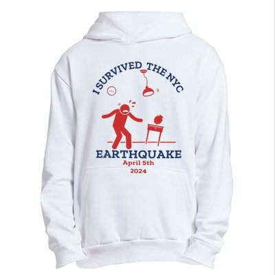 I Survived The Nyc Earthquake Funny April 5th 2024 Urban Pullover Hoodie