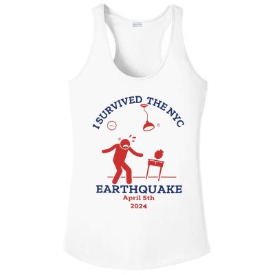 I Survived The Nyc Earthquake Funny April 5th 2024 Ladies PosiCharge Competitor Racerback Tank