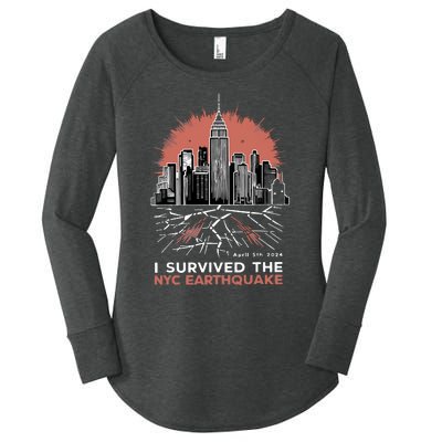 I Survived The Nyc Earthquake Women's Perfect Tri Tunic Long Sleeve Shirt