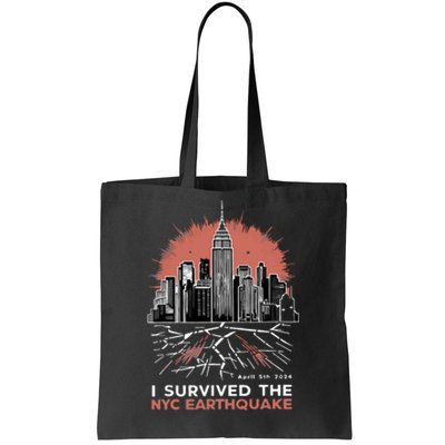 I Survived The Nyc Earthquake Tote Bag