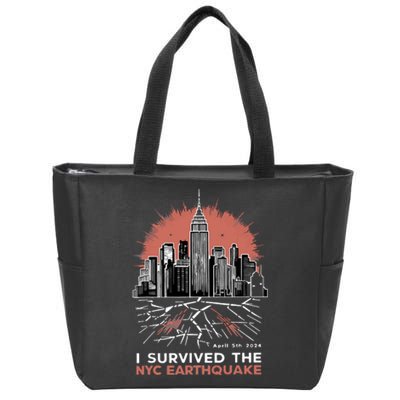 I Survived The Nyc Earthquake Zip Tote Bag