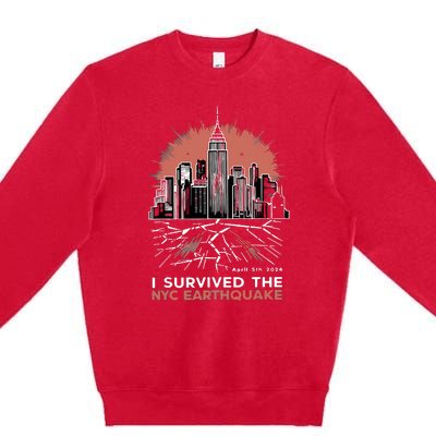 I Survived The Nyc Earthquake Premium Crewneck Sweatshirt