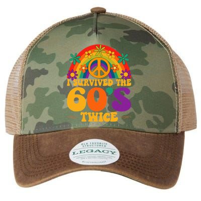 I Survived The 60s Twice Sixties 70th Birthday Legacy Tie Dye Trucker Hat