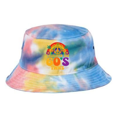 I Survived The 60s Twice Sixties 70th Birthday Tie Dye Newport Bucket Hat