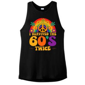 I Survived The 60s Twice Sixties 70th Birthday Ladies PosiCharge Tri-Blend Wicking Tank