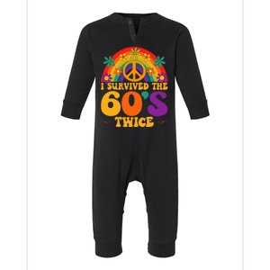 I Survived The 60s Twice Sixties 70th Birthday Infant Fleece One Piece