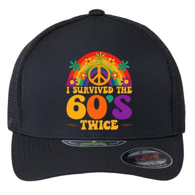 I Survived The 60s Twice Sixties 70th Birthday Flexfit Unipanel Trucker Cap