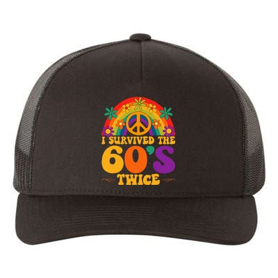 I Survived The 60s Twice Sixties 70th Birthday Yupoong Adult 5-Panel Trucker Hat