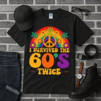 I Survived The 60s Twice Sixties 70th Birthday Tall T-Shirt