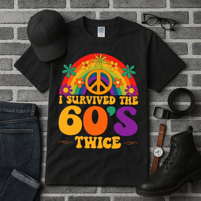 I Survived The 60s Twice Sixties 70th Birthday Tall T-Shirt