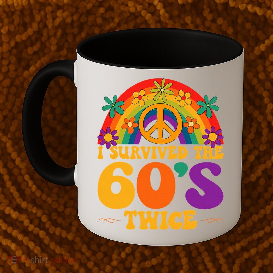 I Survived The 60s Twice Sixties 70th Birthday Mug