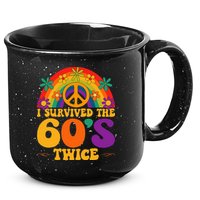 I Survived The 60s Twice Sixties 70th Birthday 15oz Campfire Ceramic Mug