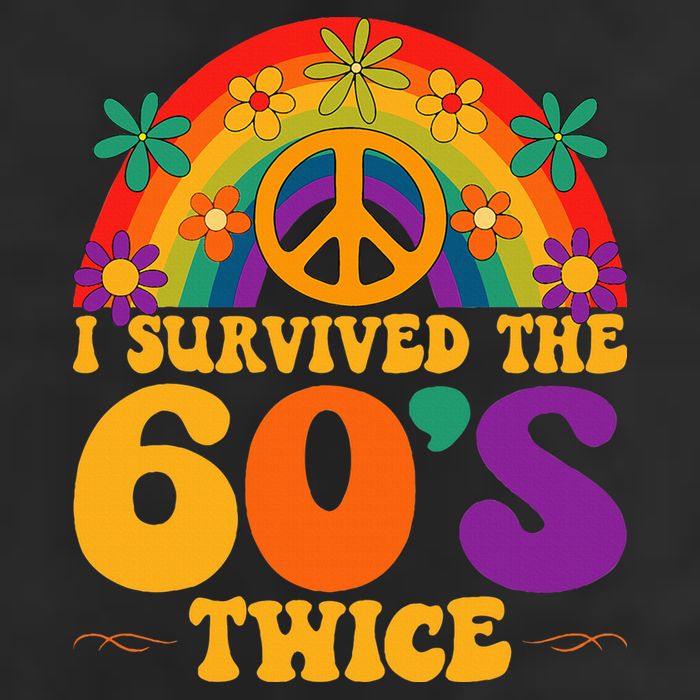 I Survived The 60s Twice Sixties 70th Birthday Beanie