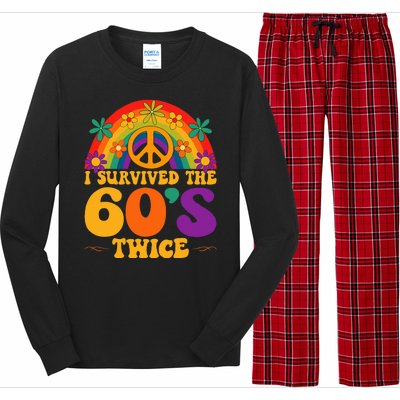 I Survived The 60s Twice Sixties 70th Birthday Long Sleeve Pajama Set