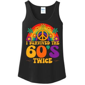 I Survived The 60s Twice Sixties 70th Birthday Ladies Essential Tank